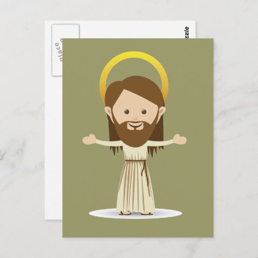 Jezus Christus Briefkaart (Voorkant / Achterkant)