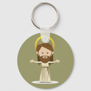 Jezus Christus Button Sleutelhanger