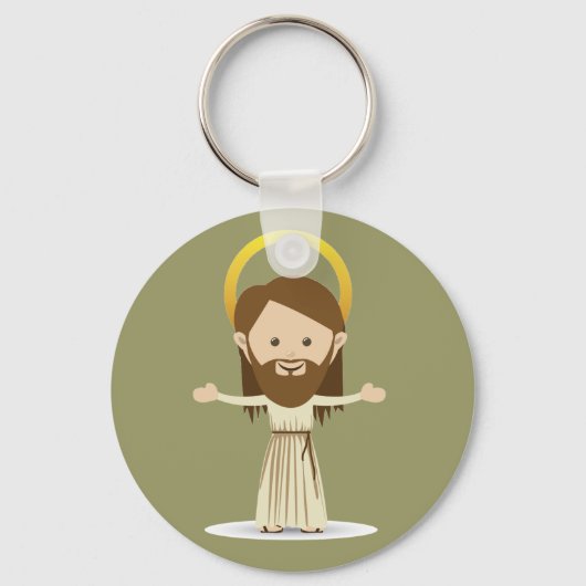 Jezus Christus Button Sleutelhanger (Voorkant)