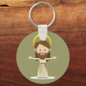 Jezus Christus Button Sleutelhanger (Voorkant)