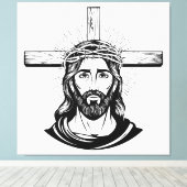 Jezus Christus Canvas Afdruk (Insitu (Houten vloer))