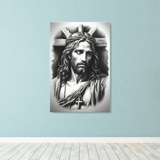 Jezus Christus Canvas Afdruk (Insitu (Houten vloer))