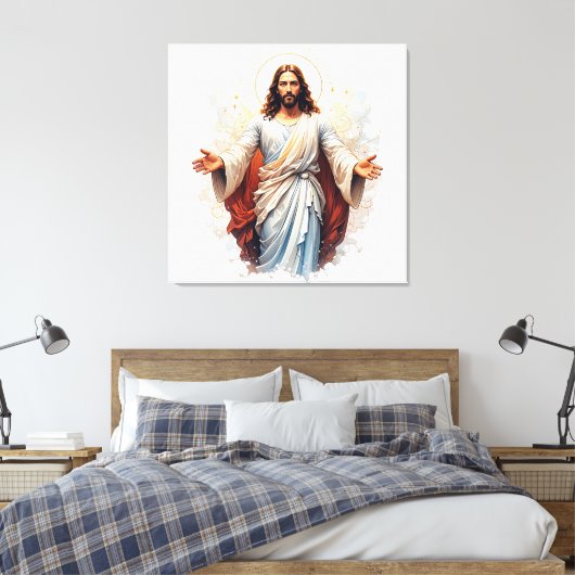 Jezus Christus canvas. Canvas Afdruk (Insitu (Slaapkamer))