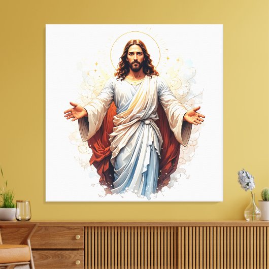 Jezus Christus canvas. Canvas Afdruk (Insitu (Woonkamer))