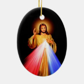 Jezus Christus Ceramic Oval Ornament (Achterkant)