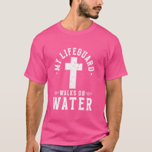 Jezus Christus Christelijke mijn badmeester loopt T-shirt