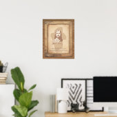 Jezus Christus. Christelijke prediker ouderwets Poster (Thuiskantoor)