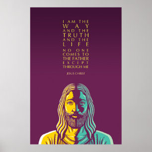 Jezus Christus citaat Poster: Ik ben de weg Poster