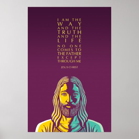 Jezus Christus citaat Poster: Ik ben de weg Poster (Voorkant)
