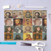Jezus christus,  collage, antiek, Victoriaans Tissuepapier (Craft)