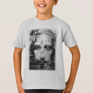 Jezus Christus Collage halftone zwart, jouw ideeën T-shirt