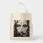 Jezus Christus Collage halftone zwart, jouw ideeën Tote Bag (Voorkant)