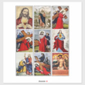 Jezus Christus Collage Kunst Christelijk Religie Sticker (Vel)
