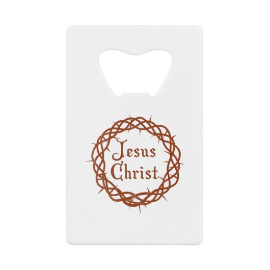 Jezus Christus Creditkaart Flessenopener (Voorkant)