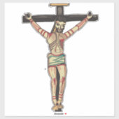 Jezus Christus Cross Crucifixatie Waterverf kunst Sticker (Vel)