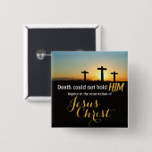 Jezus Christus Cross Resurrection Pin Button (Voorkant /achterkant)