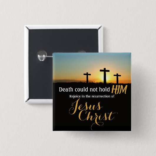 Jezus Christus Cross Resurrection Pin Button (Voorkant /achterkant)