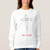 Jezus Christus Cross Sweatshirt (Voorkant)