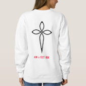 Jezus Christus Cross Sweatshirt (Achterkant)