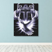 Jezus Christus Crown of Thorns and Dove Canvas Afdruk (Insitu (Houten vloer))
