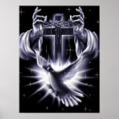 Jezus Christus Crown of Thorns and Dove Poster (Voorkant)