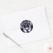 Jezus Christus Crown of Thorns and Dove Ronde Sticker (Envelop)