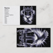 Jezus Christus Crown of Thorns and Dove Visitekaartje (Voorkant / Achterkant)