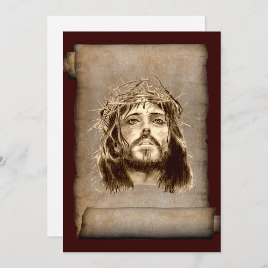Jezus Christus Crown of Thorns on Scroll (Voorkant / Achterkant)