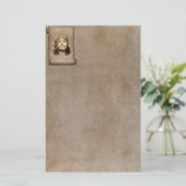 Jezus Christus Crown of Thorns on Scroll Briefpapier (Staand voorkant)