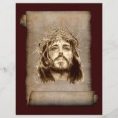 Jezus Christus Crown of Thorns on Scroll Flyer (Voorkant)