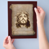 Jezus Christus Crown of Thorns on Scroll Flyer (Hand)