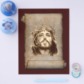 Jezus Christus Crown of Thorns on Scroll Flyer (Enkel)
