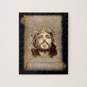 Jezus Christus Crown of Thorns on Scroll Legpuzzel (Verticaal)
