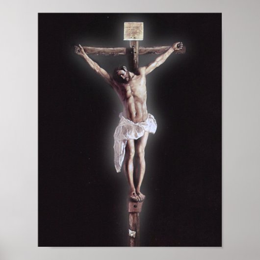 Jezus Christus Crucified Devotional Afbeelding Poster (Voorkant)