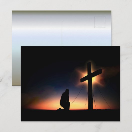 Jezus Christus Crucifixion Cross Briefkaart (Voorkant / Achterkant)