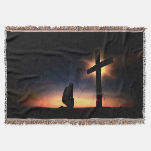 Jezus Christus Crucifixion Cross Deken (Voorkant)