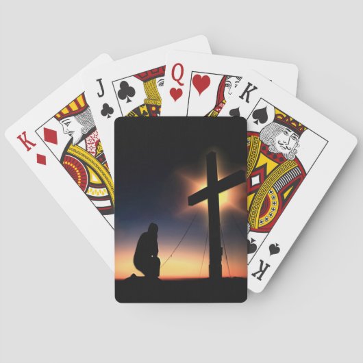 Jezus Christus Crucifixion Cross Pokerkaarten (Achterkant)