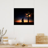 Jezus Christus Crucifixion Cross Poster (Keuken)