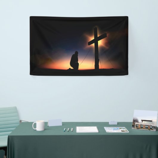Jezus Christus Crucifixion Cross Spandoek (Beurs)