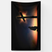 Jezus Christus Crucifixion Cross Spandoek (Verticaal)