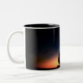 Jezus Christus Crucifixion Cross Tweekleurige Koffiemok (Links)