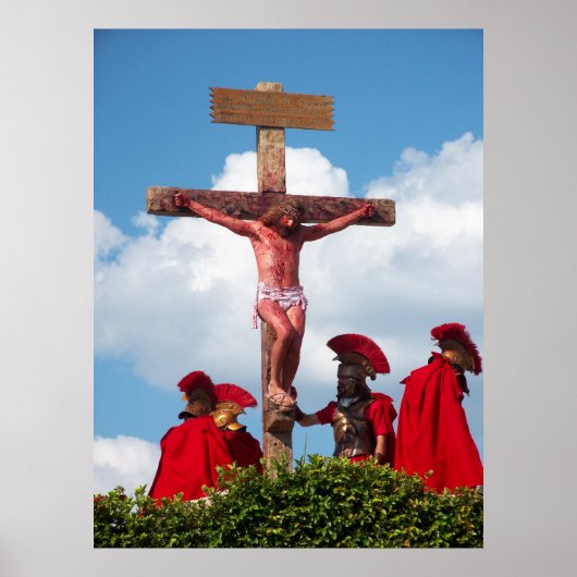 Jezus Christus Crucifixion Kruis Christelijk Poste Poster (Voorkant)