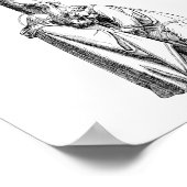 Jezus Christus Crucifixion, kunst van illustratie Poster (Hoek)