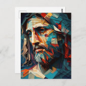 Jezus Christus cubisme Briefkaart (Voorkant / Achterkant)