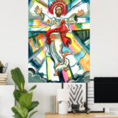 Jezus Christus, de Ascension Poster (Thuiskantoor)