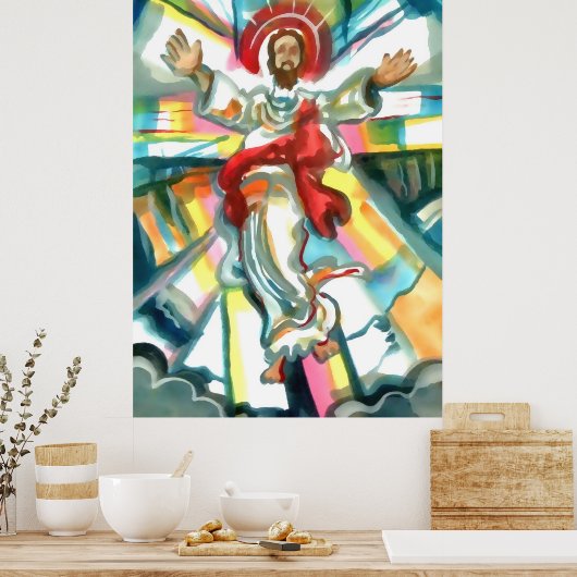 Jezus Christus, de Ascension Poster (Keuken)