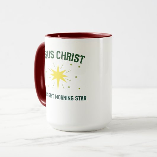 Jezus Christus de Bright Morning Star Mok (Voorkant links)