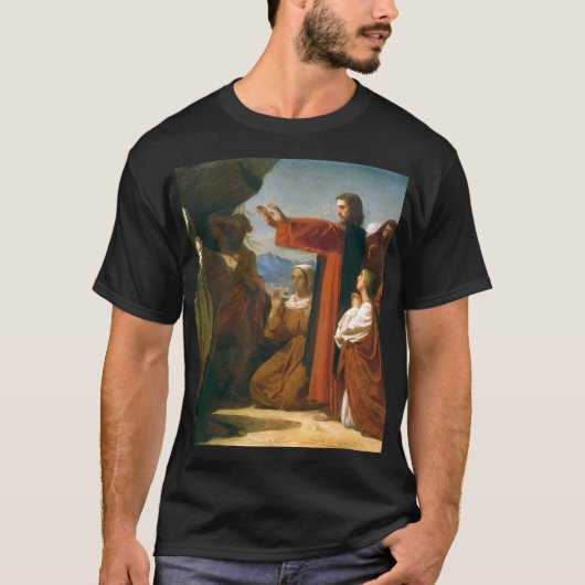 Jezus Christus - de heropleving van Lazarus T-shirt (Voorkant)