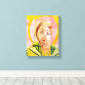 Jezus Christus de hogepriester Canvas Print (Insitu (Houten vloer))