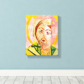 Jezus Christus de hogepriester Canvas Print (Insitu (Houten vloer))